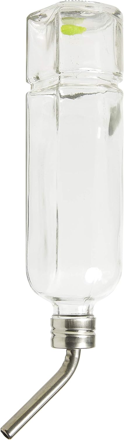 Lixit Chew Proof Flat Sided Water Bottles for Rabbits, Ferrets, Rats, Birds, Hamsters, Guinea Pigs, Chinchillas Gerbils and Other Small Animals (12oz)