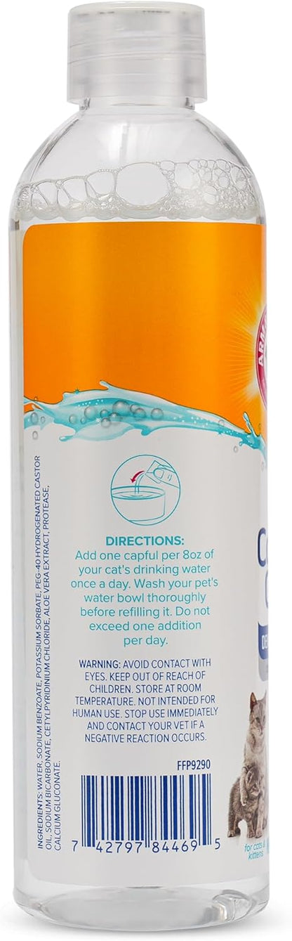Arm & Hammer Complete Care Dental Water Additive for Cats, Cat Breath Freshener, Cat Mouth Wash or Dental Rinse, Simply Add to Pet Drinking Water for Fresher Breath, Value Size 8 FL OZ - 2 Pack