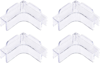 Hipanda Aquarium Hood Fish Tank top Cover, Terrarium lid Plastic Grid with 4-Piece Set Corner Protectors. Prevents Jumping (Fit 8MM/0.3inch Glass Black)