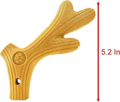 YIKANGHENG Dog Teeth Grinding Toy, 2 Pcs 5.2 Inch High Strength Modified Polymer Pine Wood Health for Interactiving and Teasing Dog (Small)