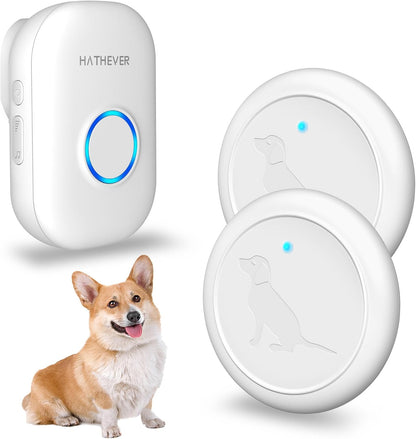 Dog Bells to Go Outside, Wireless Doggie Door Bell Operating at 1000 Feet with IP65 Waterproof Touch Button, 32 Melodies & 4 Notification Modes