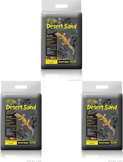 Exo Terra Desert Sand, 10-Pound, Black (Pack of 3)