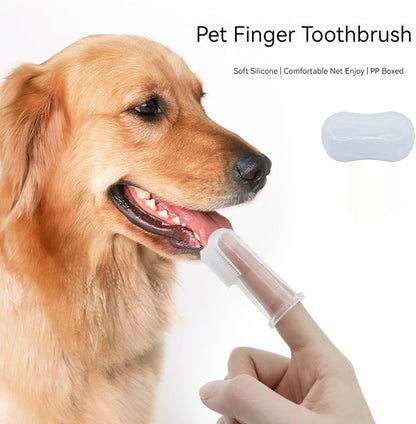 6 Pack Pet Finger Toothbrush for Dogs & Cats - Vet-Recommended Soft Silicone Bristles Dog Dental Care Kit, Cat Dental Hygiene Supplies, Plaque Remover for Puppy Kitten & Adult Pets(6 Colors)