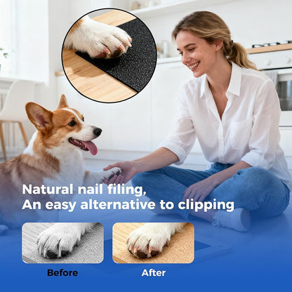 4-pcs M-Shaped Dog Nail Scratch Board Replacement Sandpaper, Self-Adhesive Pads for Dog Scratch Board, Fits Most Dog Scratch Pads for Effective Dog and Cat Claw Care