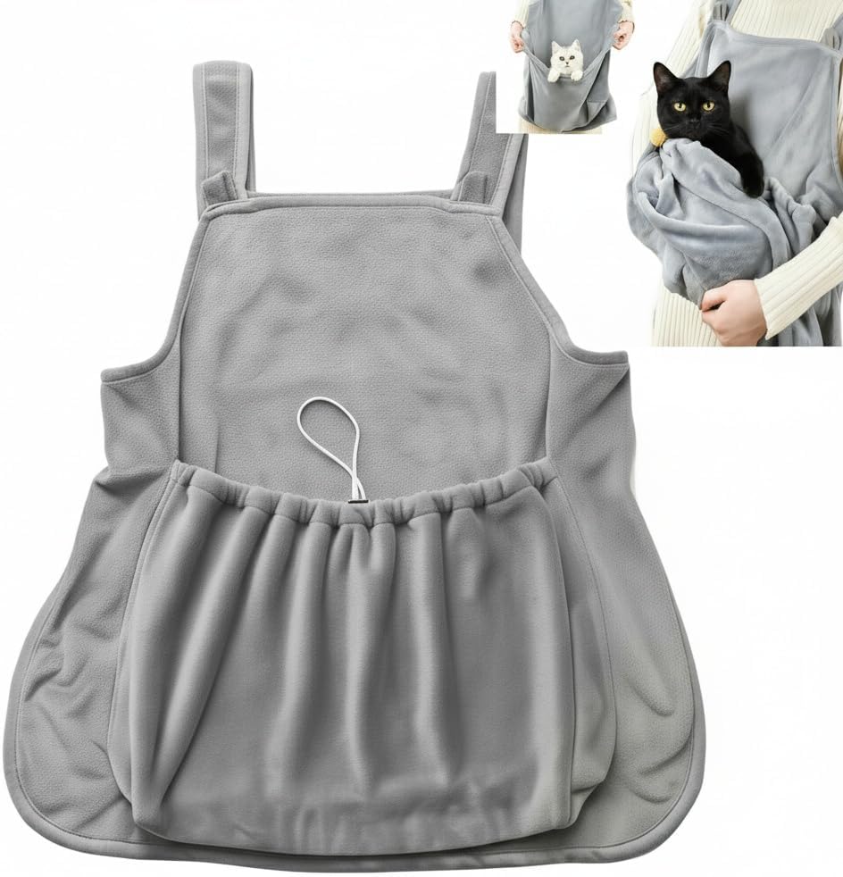 Cat Apron, Plush Pet Sleeping Bag for Napping, Kitten-Specific Soft-Sided Travel Sleeping Bag