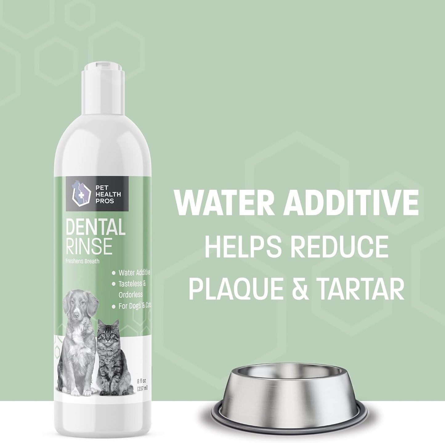 Dog Breath Water Additive - Cat & Dog Water Additive for Dental Care - Dog Dental Water Additive for Dogs Teeth and Bad Breath Treatment for Dogs and Cats - Odorless & Tasteless - 8 oz
