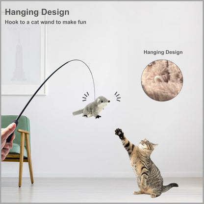 Interactive Flapping Bird Cat Toys and Treat Puzzle Toy for Indoor Cats and Kittens