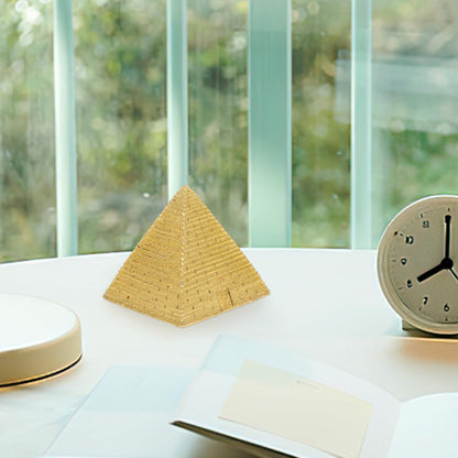 VICASKY Pyramid Egyptian Decor Pyramids Statue Head Figure Copper Mini Resin Figurine Sculpture Ancient Building Model Egypt Souvenirs Giza and The Meditation Decorations Statues Table