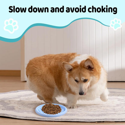 Dog Lick Bowl, Silicone Anti-Choking Cat Feeding Bowls Non-Slip Pet Slow Feeder Bowl with Suction Cups for Dogs Cats