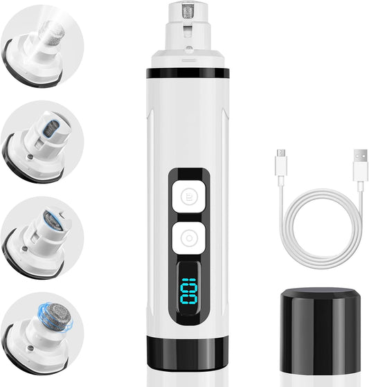 Dog Nail Grinder Quiet Electric with LED Light 2 Speed Professional Pet Nail Grinder for Dogs and Cats Safe Paw Grooming Tool for Small Medium Large Dogs