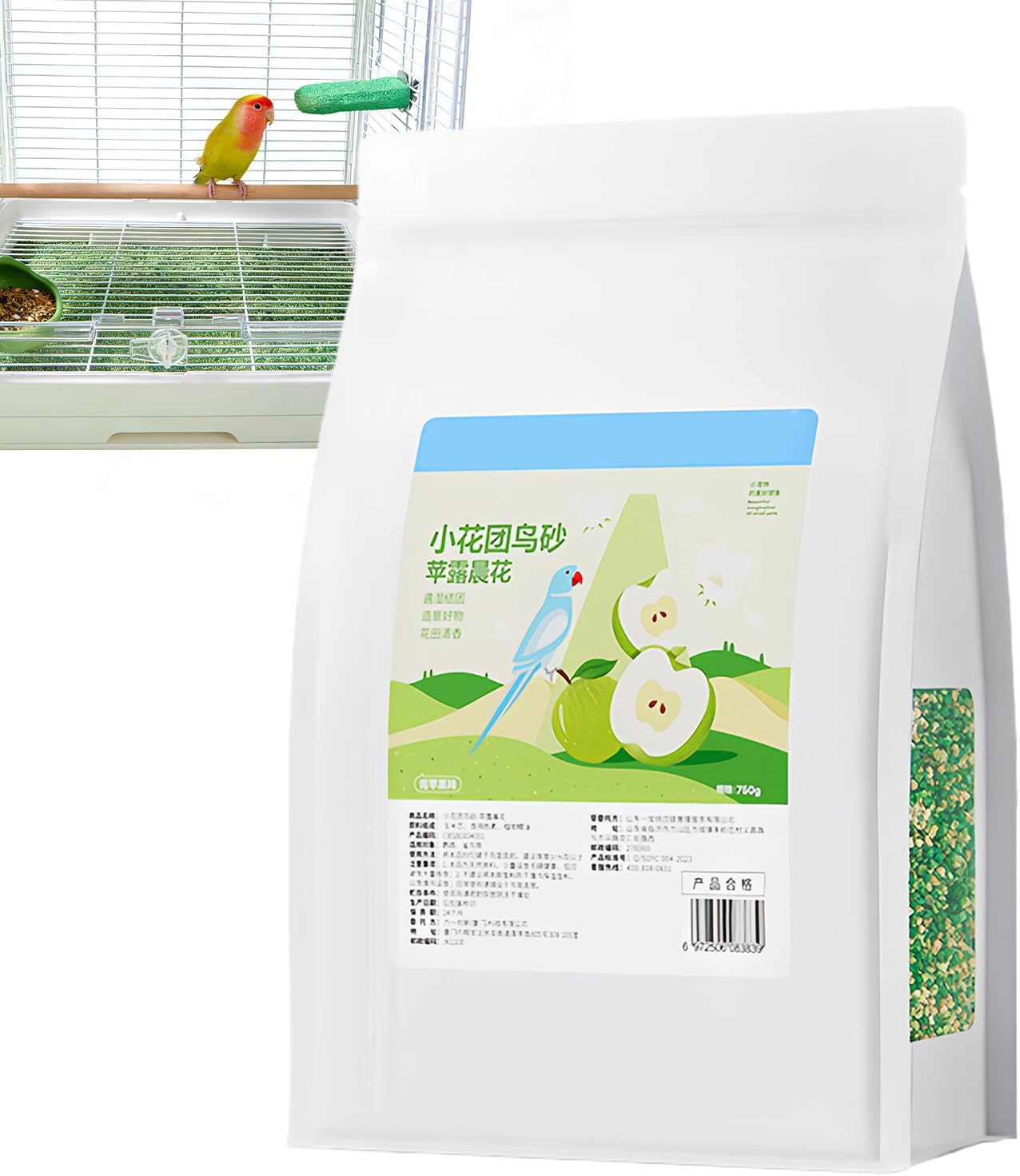 Absorbent Bird Cage Bedding, Nesting Litter Sand, 11.81x7.87x3.15 inches Cage Liner with Soft Texture, Bird Bedding, Cages Accessory with Safe Design, Pet Supply for Conure and Parakeet