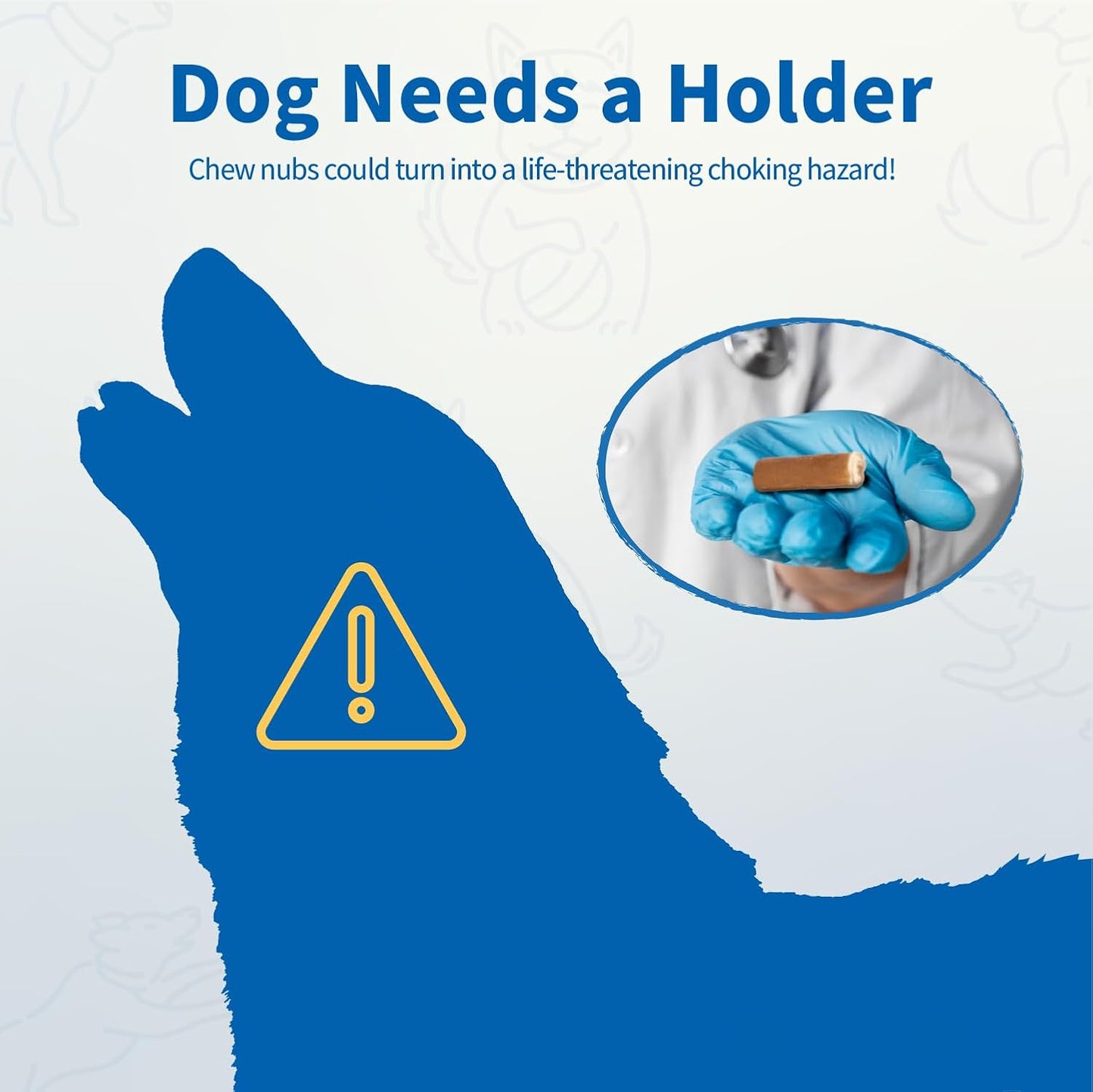 Chewise Bully Stick Holder, Improved Bully Sticks Holder, Ultimate Secure Heavy Duty, BPA-Free Safety Device to Prevent Choking, Fits Various Bully Sticks and Dog Sizes