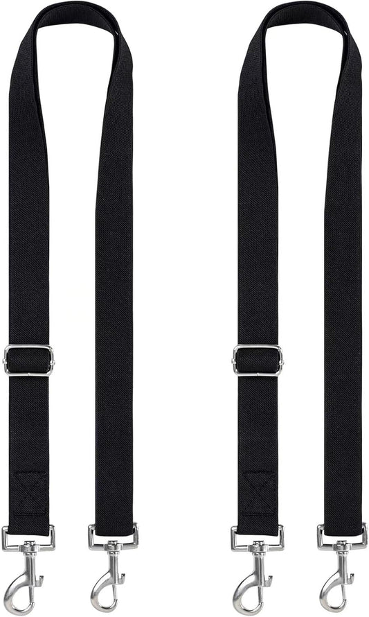 Premium Horse Blanket Sheet Leg Straps, 2 Pcs Adjustable 27.55" to 55" Length, Replacement Stretchy Belly Strap with Double Swivel Snaps