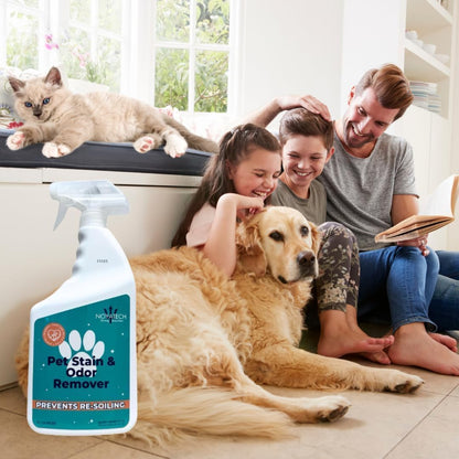 Pet Stain & Odor Remover – Fast-Acting Enzyme Cleaner for Dog & Cat Urine | Safe for Carpet, Couch, Turf, Tile & More | Non-Toxic, Kid & Pet Safe Spray