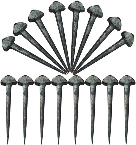 50Pcs Iron Horseshoe Nails for Hoof Care, Durable Low Carbon Steel Horse Accessories with Sharp Beveled Design for Easy Application Farrier Tools for Daily Use