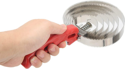 Curry Comb, Reversible Stainless Steel Curry Comb with Soft Touch Grip Curry Brush for Cow Sheep Dog Goat Horse Brush Supplies