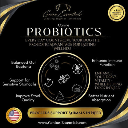 Probiotics for Dogs – Duck Flavour – Approx. 90 Chews, 8 oz – Digestive & Immune Support Supplement – Human-Grade Ingredients – Supports Animals in Need