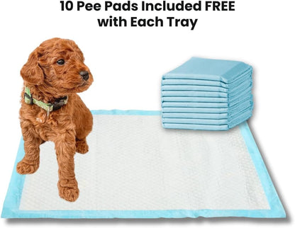 Little Wolves Puppy Potty Tray – 22x22 Shred-Proof Heavy-Duty Training Tray for Puppies & Small Dogs, Easy-Clean, Indoor Dog Pee Pad Holder (Small Gap)