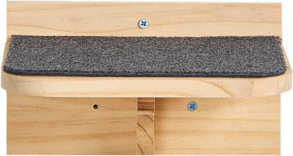 SHENGOCASE 9.8" x 7.1" Solid Wood Wall Mounted Large Cat Step, Cat Wall Furniture, Shelves Stairs Perch