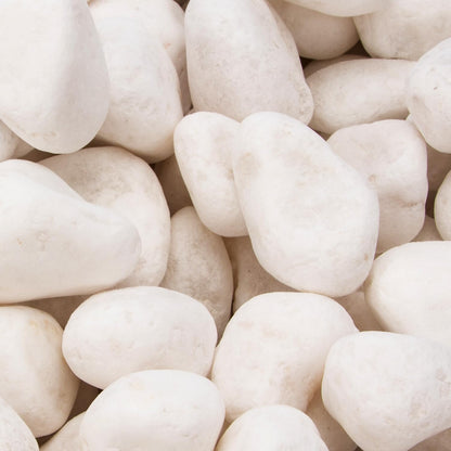 18 Pounds Decorative Pebbles, White Stones, White River Rock, Natural Aquarium Gravel, Garden Decor Rocks
