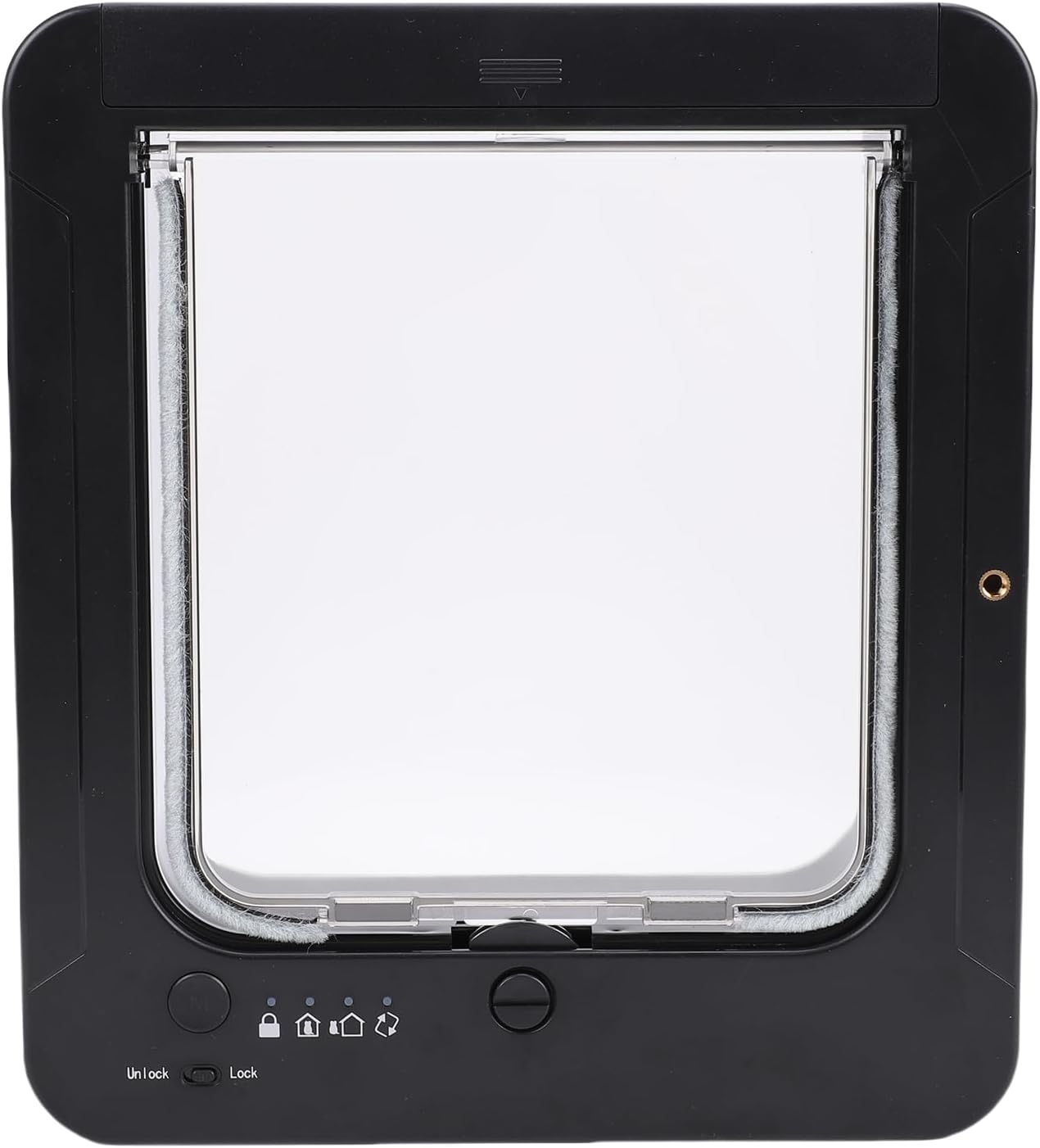 Generic Smart Cat Door, Automatic Flap Opening Cat Pet Door Collar Activated Dog Entry with 2 Collar Sensor, Remote Control, for Interior and Exterior, 10.24x11.61in