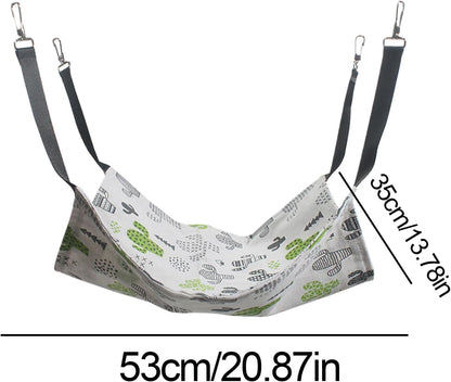 Cat Hammock for Cage | Soft Warm Fleece-Lined Comfortable - Winter Indoor Cat Swing Hammock | for Kitten Ferret Bunny Hamster Mice Home Outdoor Window Bedside