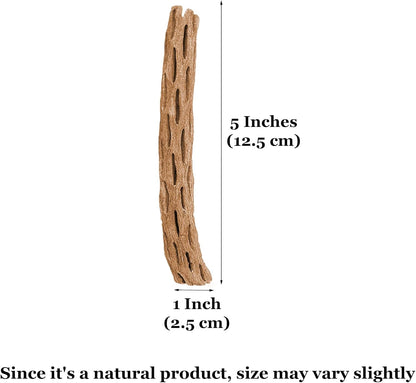 SunGrow Leopard Gecko Cholla Wood, 5 Inches Long, Create Basking Spot, Artistic Home-Decor, Lizards and Bearded Dragons, 6-Pack