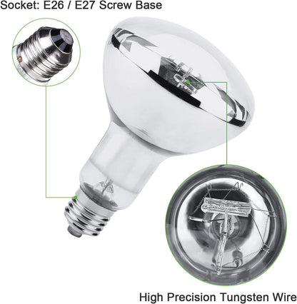MIXJOY 160W Reptile Heat Lamp Bulb, Full Spectrum UVA UVB Reptile Light Bulb, UVB Light for Reptiles and Amphibians Use