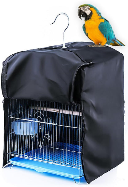 Bird Cage Cover for Night, Bird Cage Cover Shield, Black-Out Birdcage Cover, Good Night Windproof Light-Proof Cage Accessories for Parakeets Lovebirds Parrot (Only Covers)