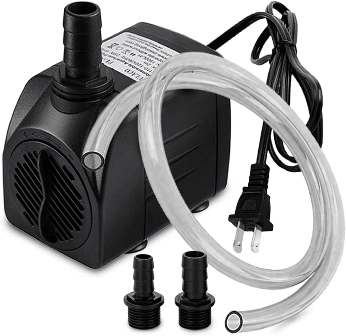 PULACO 400GPH Submersible Pump with 5 ft Tubing, (1500L/H 25W) durable fountain water pump for Pond Fountain, Aquariums Fish Tank, Statuary, Hydroponics