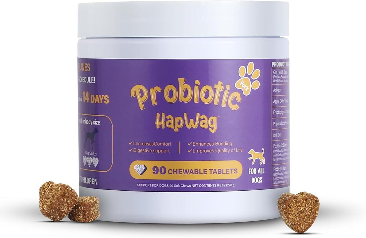 Probiotics for Dogs, Support Gut Digestive Health