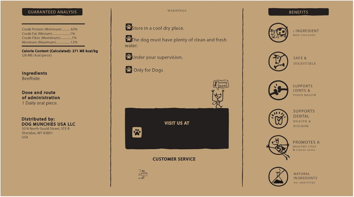 Retriever Roll 8-9 inch Natural Rawhide (20 Pack) - Dog Chew Treats