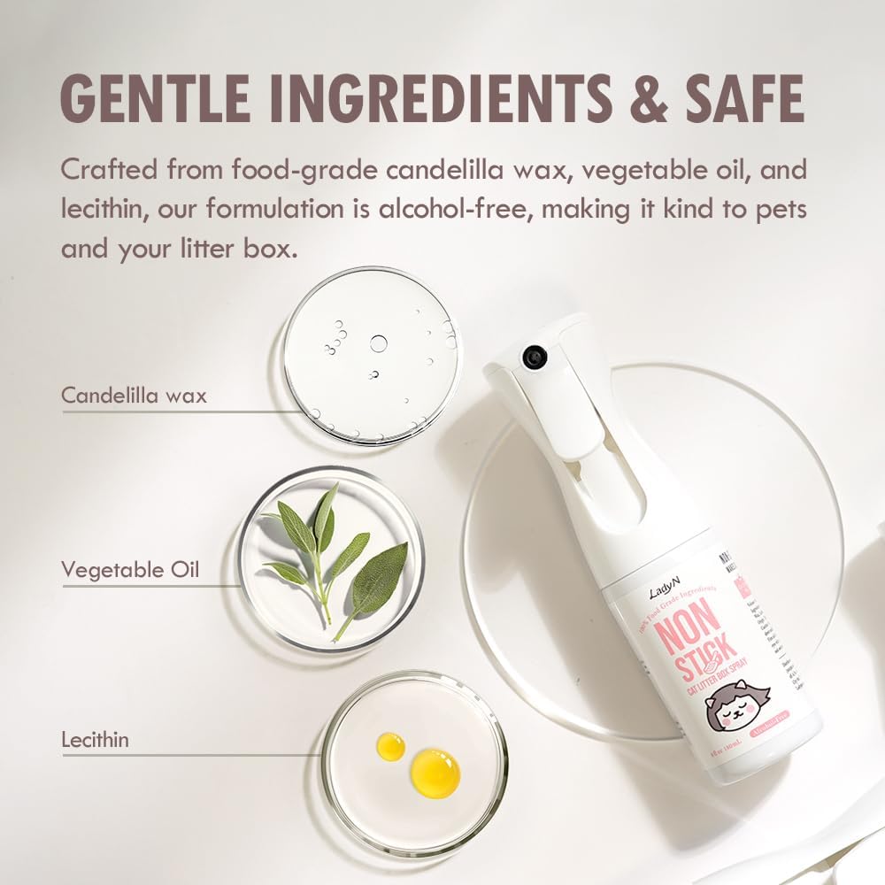 New Cat Home Set – Attractant Granular Tofu Cat Litter 9lb (Mini-Pellet) & Non-Stick Spray for Automatic Boxes | Strong Clumping, Low Dust, Easy Cleanup