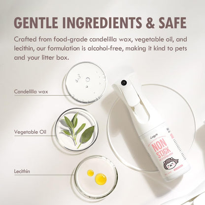 New Cat Home Set – Attractant Granular Tofu Cat Litter 9lb (Mini-Pellet) & Non-Stick Spray for Automatic Boxes | Strong Clumping, Low Dust, Easy Cleanup