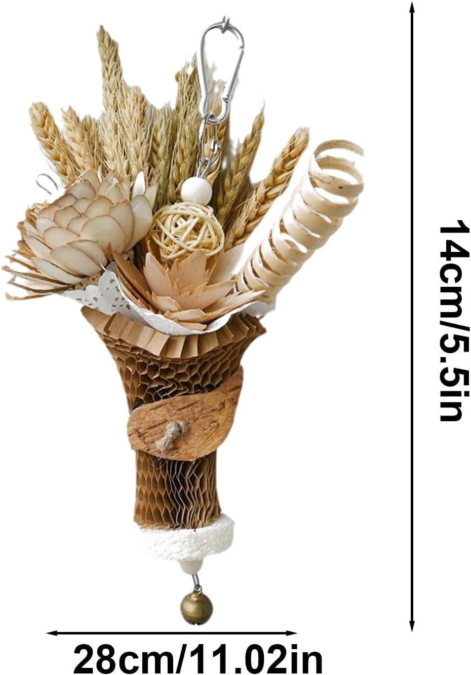 Parakeet Chew Toys, Parrot Bird Toys,Bird Chew Toys with Wheat Ears Bouquet Design | Funny Chew Toy