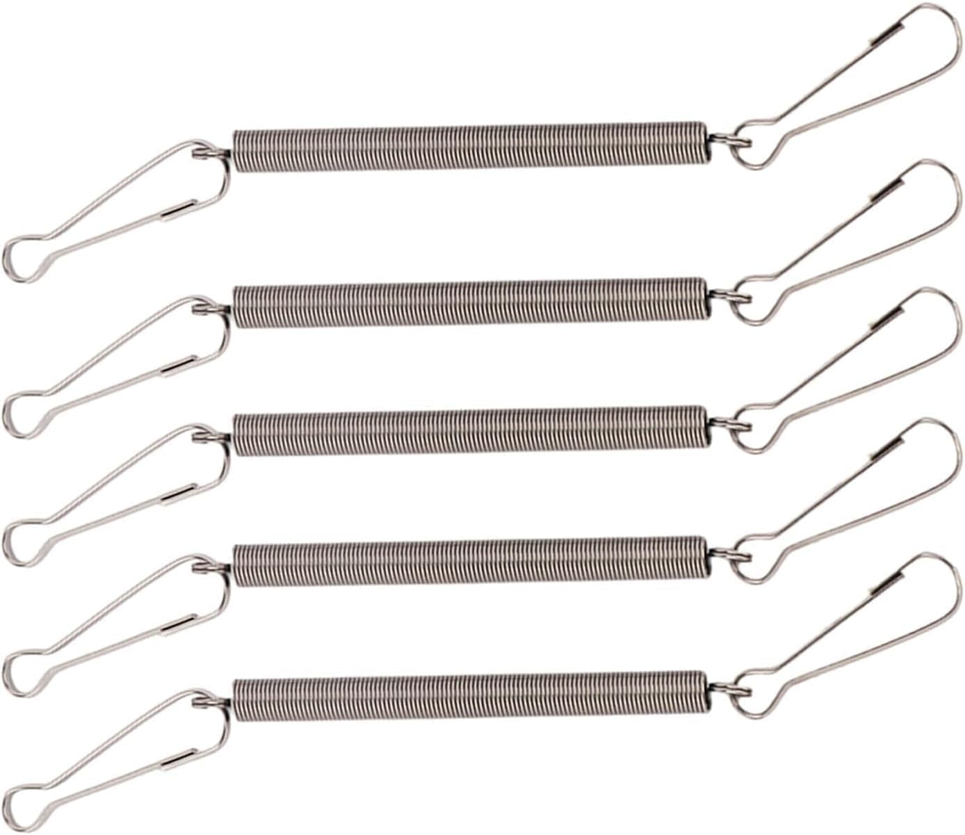 10Pcs Spring with 2 Clips Used Singly or in Combination to Hold Rabbit Water Dispenser Drinking Bottle for Small Animals Feeding and Watering Supplies