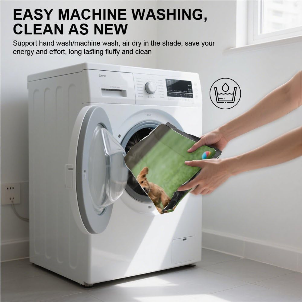 Golden Retriever Cute Indoor Dog Bed Washable Crate Mat Pad for Dog Crate Washable Bed for Dogs Non-Slip Chew Resistant Kennel Beds Crates Medium Comfort Mat Pet Paw Cushion Indoor Outdoor 24X18 Inch