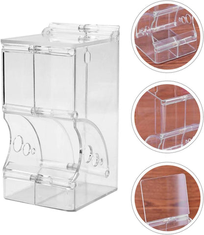 Automatic Hamster Food Feeder Cage Bowl Anti-Spill Food Dispenser with Fixing Clip for Squirrels Hedgehogs and Guinea Pigs Small Animal Feeding Supplies