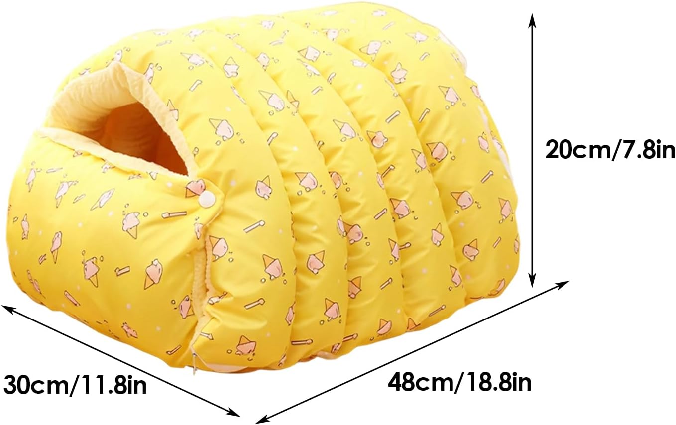 Cat Bed, Removable Warm Soft House, Semi Enclosed Washable Cat Sleeping, and Sturdy Design, Provides Comfort and Warmth, Pet Bed, Small Dog Kitten Home Travel Bedroom Living Room