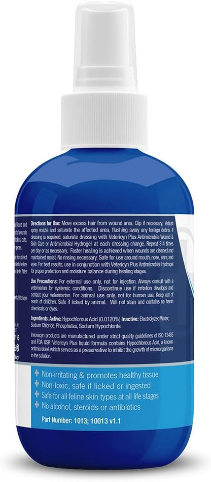 Vetericyn Plus Cat Wound Care Spray | Feline Healing Aid and Skin Repair for Wounds, Sores, and Abrasions, Provides Itch Relief for Cats Irritated Skin. 3 Ounces