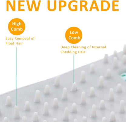 Pet Grooming Glove - Cat Dog Gentle Deshedding Brush Glove - Efficient Pet Hair Remover Massage Mitt - Enhanced Five Finger Design Perfect for Long Short Fur, Right Hand Pet Bathing (Green)