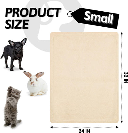 furrybaby Premium Soft Dog Blanket for Small Dogs Puppy Cat Washable Sherpa Fleece 24x32 Inches Pet Throw for Bed Furniture Couch Sofa Protection(Small, Beige Blanket)