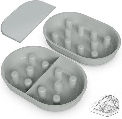 Slow Feeder Bowl for Automatic Microchip Cat Pet Feeder, Helps Prevent Bloat & Improve Digestion, Easy to Clean, Slow Feeder Bowls & Mat