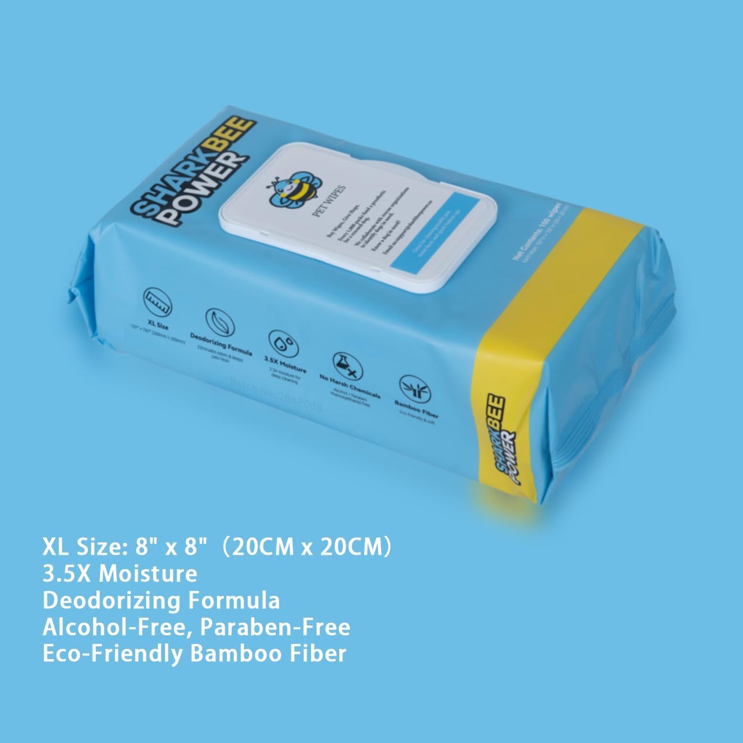 Pet Grooming Wipes for Dogs and Cats - Odor Control, Cleans Paws, Face, and Body, Safe for Sensitive Skin (400 Wipes (4 Packs))