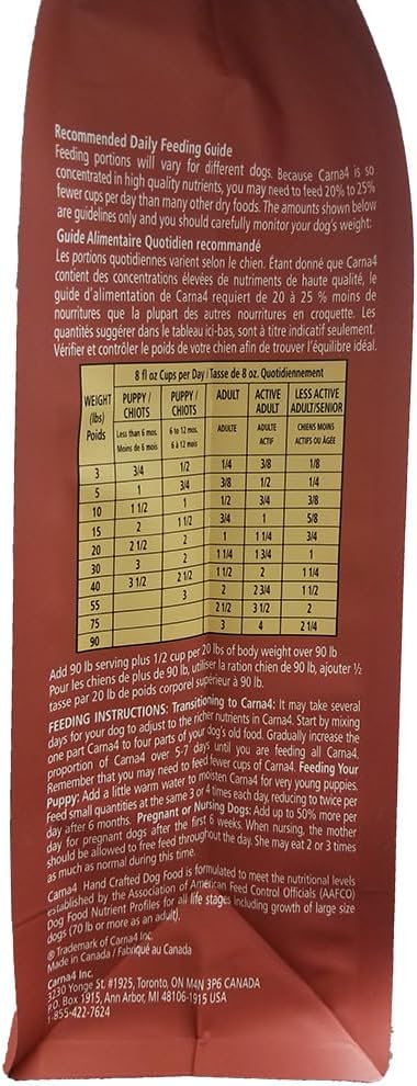 CARNA4 All Life Stages Chicken Formula Dry Dog Food (3 Pound, Chicken)