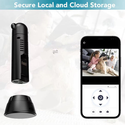 1080P Camera, Indoor Security Night Vision WiFi Camera with Motion Detection and 2 Way Talk Alarm System for Home and Pet Monitoring