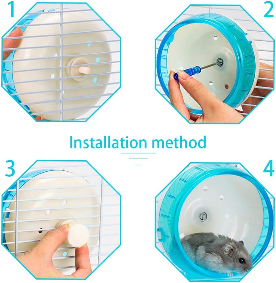 Silent Wheel Small Non-Slip Pets Running Sports Exercise Wheel for Small Animal Hamster 4.7In Diameter