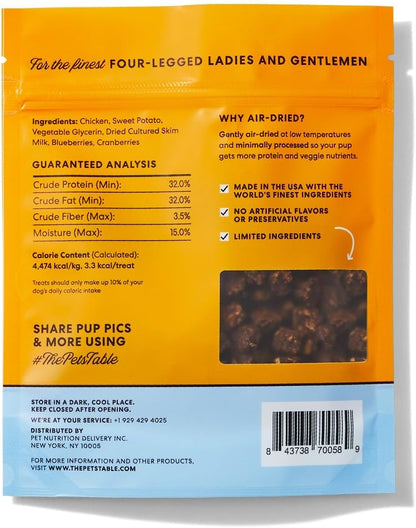 The Pets Table, Bundle of Chicken & Sweet Potato Air-Dried Dog Food, 48-Ounce Bag + Chicken Grain-Free Air-Dried Dog Treats, 5-Ounce Bag (Pack of 2)