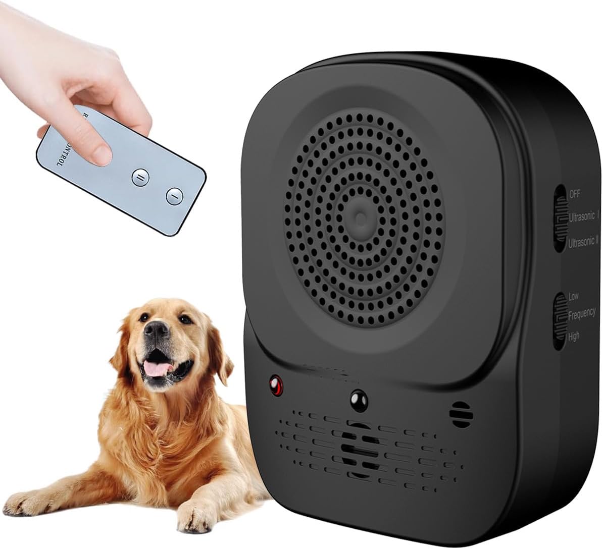 Anti Barking Device, 4 Modes Ultrasonic Dog Bark Control Box, Rechargeable Bark Deterrent for Dogs, Waterproof Indoor & Outdoor Use for Effective Dog Training & Behavior Correction