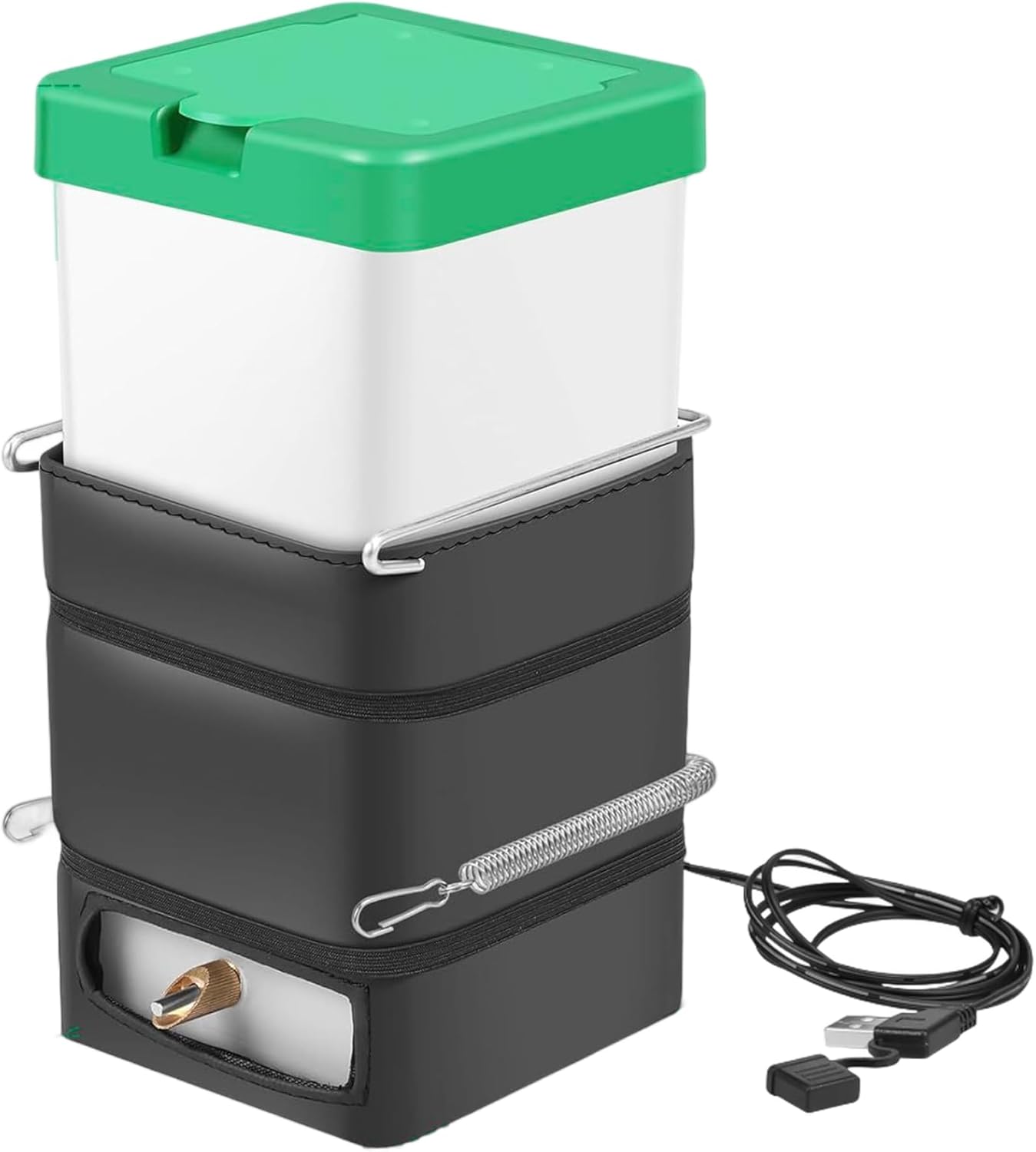 1Set Heated Rabbit Water Bottle 35OZ No Drip Heated Water Bottle for Rabbits Animal USB Powered Rabbit Outdoor for Hamster Guinea Pigs Birds